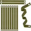 HOUSON Kit di 10 picchetti per albero di Natale, cinghie di supporto per alberi e cinture per fissaggio piante