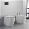 Arcdesign Selection Sanitari filomuro in ceramica bianco lucido vaso rimless | Alicante
