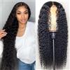 Urshiney 4x4 Lace Front Wig Parrucca Donna Capelli Veri Umani Kinky Curly Human Hair Wigs 180% Density Parrucca Nera Liscia Hd Lace Frontal Wig Human Hair Pre Plucked With Baby Hair 14 Pollici