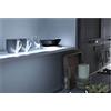 L&S Mensola LED da parete in vetro Paris, lunghezza 962 mm, con sensore e impugnatura integrata, 4000 K, bianco neutro, 12 V - 13 W, vetro alluminio, effetto acciaio inossidabile