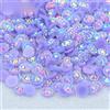 EDOSSA 4 5 6mm Rosa AB Fiore Rotondo Strass Unghie Cristallo Strass Adesivi Flatback Pietre Resina per Unghie Vestiti Gioielli Artigianato-Viola AB,4mm 500pcs