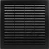 Vent Systems 250 mm x 250 mm (Dimensioni dell'apertura) Griglia di ventilazione nera in plastica per intradosso - Griglia di ventilazione piatta quadrata - Deflettore per griglia di ventilazione
