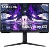 Samsung Monitor Gaming Odyssey G3 (S24AG302), Flat, 24, 1920x1080 (Full HD), VA, 144 Hz, 1 ms, FreeSync Premium, HDMI, Display Port, Ingresso Audio, HAS, Pivot, Flicker Free, Eye Saver Mode