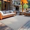 Carpetsale24 Tappeto da Esterno Impermeabile 200x300 (200x290 cm) Grigio - Tappeto Resistente alle Intemperie e Lavabile in Lavatrice - Tappeto per Terrazza, Balcone, Campeggio, Giardino