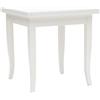 Vicentini arreda TAVOLO IN LEGNO ALLUNGABILE A LIBRO SHABBY CHIC LACCATO BIANCO (90x90 (180))