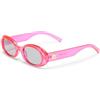 Le Specs WORK IT! Occhiali da sole da donna, forma ovale con alta protezione UV, Smoke Tint/Hyper Pink
