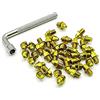 ONIPAX Viti per pedale della bicicletta, M4 x 7 mm, 40 pezzi, con chiave
