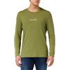 Calvin Klein Felpa Uomo L/S Crew Neck Cappuccio, Multicolore (Olive Branch), XL