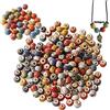 SZQIUNUBI 200 Pcs Perline Rotonda In Ceramica, Artigianali, Per Collane Braccialetti 6mm Per Bigiotteria Fai Da Te（Colore Misto）