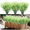 BINYI Mazzo Fiori Finti Artificiali per Cimitero Fiori di Plastica per Cimitero 10 Pz Decorazioni Piante Finte da Interno Esterno Fiori Finti Realistici per Giardino Patio Lavanda Artificiale (Bianco)