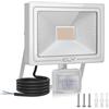 CLY Faretto LED Da Esterno Con Sensore di Movimento 50W, 4700Lumen Faro LED Esterno IP66 Impermeabile Faretti LED Esterne Bianco Caldo 2700K Luce Led Con Sensore di Movimento per Giardino, Garage