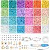 FORNORM Set Di Perline Da 12000 Pezzi Per Braccialetti Fai-Da-Te, 3 Mm Perline A Forma Di Lettera, Braccialetti Dell'Amicizia Creativo, Regali Di Compleanno Fatti A Mano Per Le Amiche Bestie Delle Ragazze