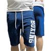 XTREME BOXING - Pantaloncini Uomo, Sportivi Corti in Cotone Ideali per Boxe, Calcio, Running, Tennis e Palestra, Tempo Libero Sportivi, Bermuda in Cotone, Leggeri XBR200BIS (M, Royal)