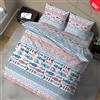 Generic CasaDolceCasa - Set Parure Copripiumino Cotone Fantasie singolo piazza e mezza matrimoniale (PESCI BLU/ROSSO, COPRIPIUMINO 1 PIAZZA E MEZZA)