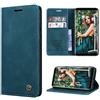 RuiPower per Cover Samsung Galaxy S9 Plus Pelle Premium, Custodia Samsung Galaxy S9 Plus Portafoglio Magnetica Flip con Silicone Bumper Cover Libro Samsung Galaxy S9 Plus - Blu-verde