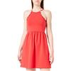 ONLY Onlamber Strap Scallop Short Dress Ay NN Abito in Jersey, Rosso-Mars Red, XXL Donna