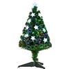 HomCom Albero di Natale Artificiale 90cm con 90 Rami in PVC e Fibra Ottica con 12 LED|Aosom