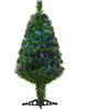 HOMCOM albero di natale con luci albero di natale fibre ottiche albero di natale pvc albero di natale artificiale Verde Diametro 48 × 90cm|Aosom