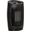 HOMCOM Stufetta Elettrica Ceramica Oscillante a 60°, Aria e Temperatura Regolabili 6-38°C, Potenza 900W/1500W, 19.5x14.8x28cm, Nero|Aosom