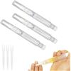HappyGo Confezione da 3 penne per olio cutaneo re-ricaricabili da 6 ml, reusable Empty Pen to Easy Refill Jojoba Oil/Nail Oil/Hair Oil, Pressa singola mano trasparente Cosmetic Container Pen Applicator