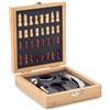 Set da vino in bamboo con scacchiera personalizzate o neutre