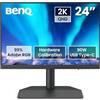 BenQ SW242Q Monitor per fotografia da 24 pollici 2K 16:10 Compatibile con MacBook/Windows, 99% di Adobe RGB, 98% di P3, Calibrazione Hardware, USB-C da 90W, LUT 3D da 16 bit, HDR10