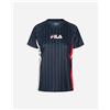 Fila Court Line W - T-shirt Tennis - Donna - Nero