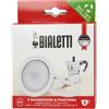 Bialetti Ricambi, Include 3 Guarnizioni e 1 Piastrina, Compatibili con Moka Express 9 tazze e Dama
