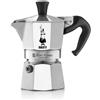 Bialetti Caffettiera Moka Express, Manico anti scottatura, Non adatta a induzione, 1 Tazze (60 ml), Alluminio