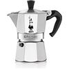 Bialetti Moka Express Caffettiera, Manico Anti Scottatura, Non Adatta A Induzione, Alluminio, Argento, 3 Tazze (130 ml)