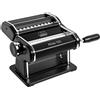 Marcato Macchina per la Pasta Atlas 150, Nera, Alluminio Anodizzato, per Lasagne, Fettuccine, Tagliolini, Compatibile con 11 Formati Extra.