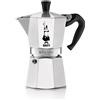 Bialetti Caffettiera Moka Express 6 Tazze, Manico anti scottatura, Non adatta a induzione, 6 Tazze (270 ml), Alluminio