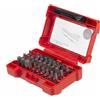 Milwaukee SHOCKWAVE - Set di punte compatte, 32 pezzi, Rosso