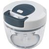 Fackelmann Tritatutto Multifunzione, Linea Easy Prepare, Ideale per tritare cipolle, Noci, Erbe aromatiche, e Altro ø14,5x13cm, Colore:Blu Scuro e Bianco