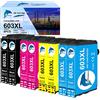 GoToners 603XL Cartucce Compatibili per Epson 603 XL Multipack per Expression Home XP-2100 XP-2105 XP-3100 XP-4100 Workforce WF-2810 WF-2830 WF-2850 (2 Nero, 2 Ciano, 2 Magenta, 2 Giallo)