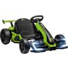 HOMCOM Go Kart Elettrico per Bambini 6-12 Anni 24V 6-12km/h con Sedile Regolabile, 2 Motori, Drift Go-Kart con Clacson, Luci e Musica, Verde