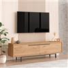 LBSIGN Mobile TV Con Piedini In Ferro 2 Ante Frontali 160x36x45 Ocean Legno