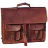 Fatto a mano Grande borsa artigianale fatta a mano in vera pelle vintage messenger laptop