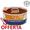 Farmina Cat N&D Pumpkin Agnello, Zucca e Mirtillo - Lattina da 70 Gr - CONFEZIONE RISPARMIO
