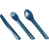 Lifeventure, Ellipse-Set di Posate da Campeggio, Viaggi e attività all'aperto Unisex-Adulto, Blu Navy, Taglia Unica