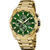 Festina Cronografo Da Uomo | Quadrante Verde | Bracciale Placcato Oro F20541/3