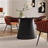 DEGHI Tavolo ovale 160x90 cm in legno nero - Gourmel