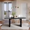 DEGHI Tavolo da pranzo allungabile 160-200x90 cm nero effetto legno - Chad