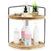 BELLE VOUS Mensola Angolare Portaoggetti Bagno a 2 Livelli - Mensole Bagno, Cucina o Mobiletti - Mensole Angolo per Cosmetici, Trucchi, Spezie e Altro Ancora