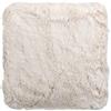 Brandsseller Cuscino Seduta Tappeto 38 x 38 cm Quadrato - Pelle d'Agnello Look, Pelliccia Sintetica Pelo Lungo, Finta Pelle di Pecora - Crema