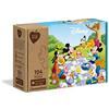 Clementoni- Puzzle Mickey Mouse Disney 104pzs Friends, Italia Play for Future Classic-104 Pezzi-Materiali 100% riciclati-Made in Italy, Bambini 6 Anni+, Multicolore, One size, 27153