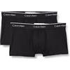 Calvin Klein Boxer Uomo Confezione da 2 Low Rise Trunks Elasticizzati, Nero (Black/Black), XL