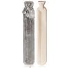 Revitale Borsa dell'acqua calda extra lunga con morbido rivestimento in finta pelliccia, 72 cm, 2 litri, colore: grigio ardesia