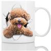 Winston & Bear Tazza Simpatico Cane Barboncino Marrone - Tazza da Caffè in Ceramica soggetto Cane Barboncino per Amanti dei Cani - Il Regalo Perfetto con soggetto Cane Barbone (330 grammi)
