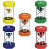 Relaxdays Set da 5 Clessidre per Bambini, Studio, Concentrazione, 1 min, 5 min, 10 min, 15 min, 30 min, Colorate